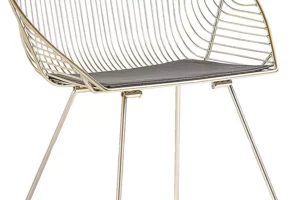 2er Set Stühle Esszimmerstuhl Wohnzimmerstuhl elegant gold Metall Stahl Aurora