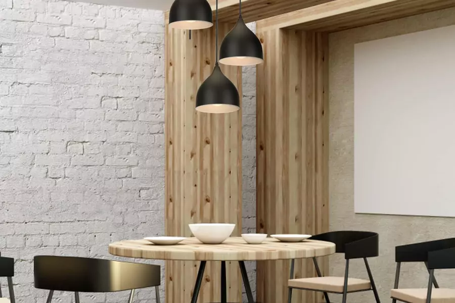 WOTTES industrial deckenlampe,wohnzimmerlampe vintage lampenschirm schwarz metall deckenleuchte modern lampe decke hängend schöne küchenlampe hängelampe wohnzimmer deckenstrahler